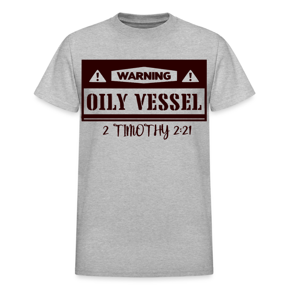 "OILY VESSEL" T-Shirt - heather gray