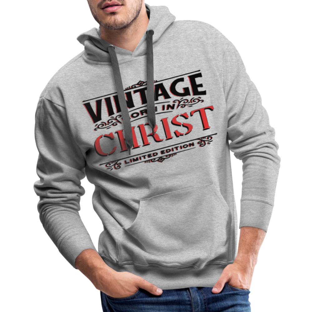 "BORN IN CHRIST" Hoodie - heather grey