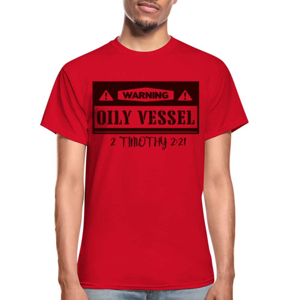 "OILY VESSEL" T-Shirt - red