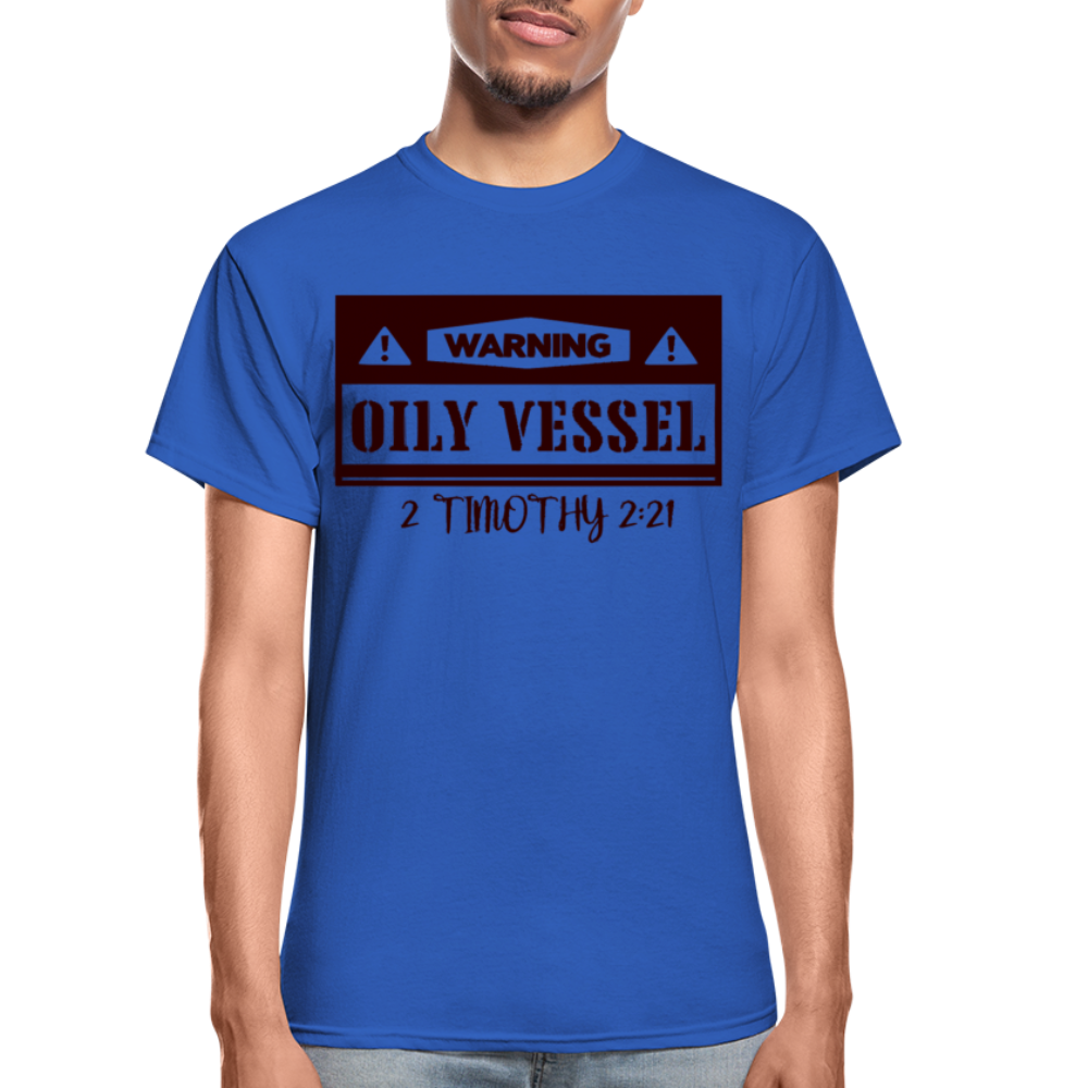 "OILY VESSEL" T-Shirt - royal blue