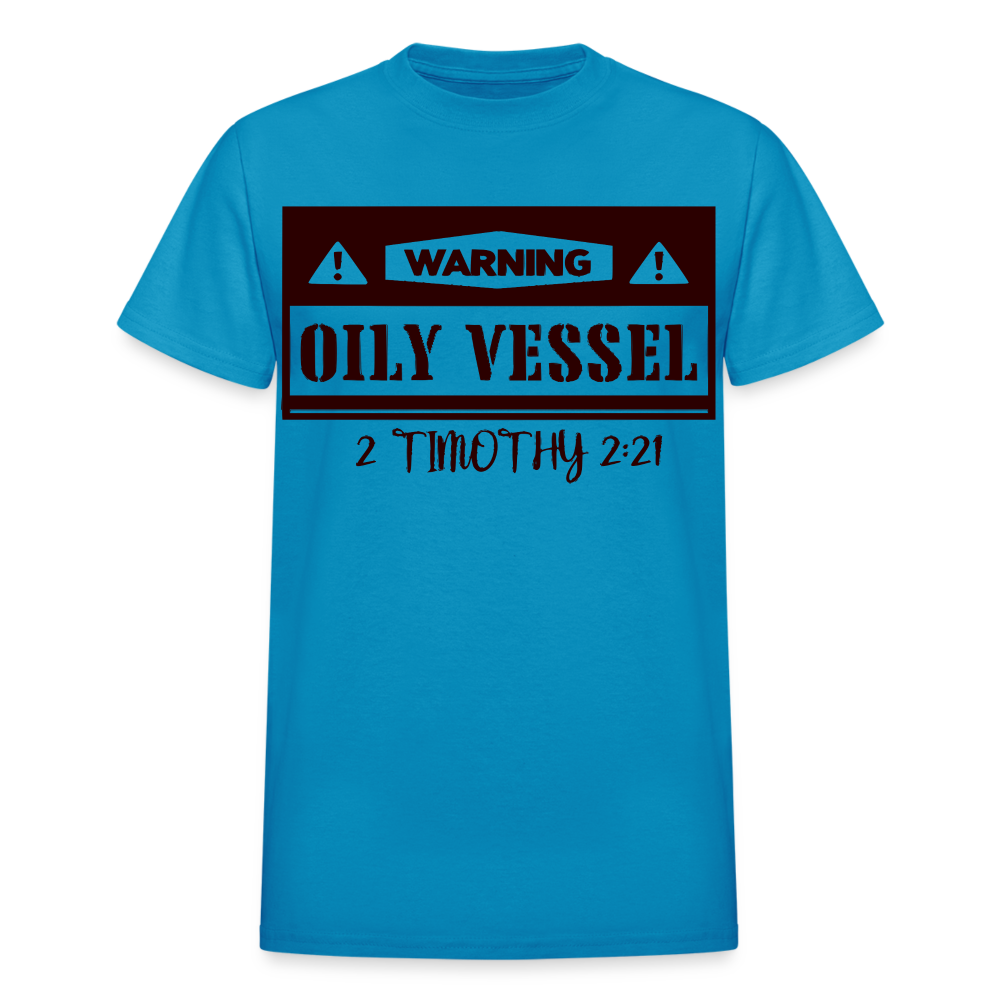 "OILY VESSEL" T-Shirt - turquoise