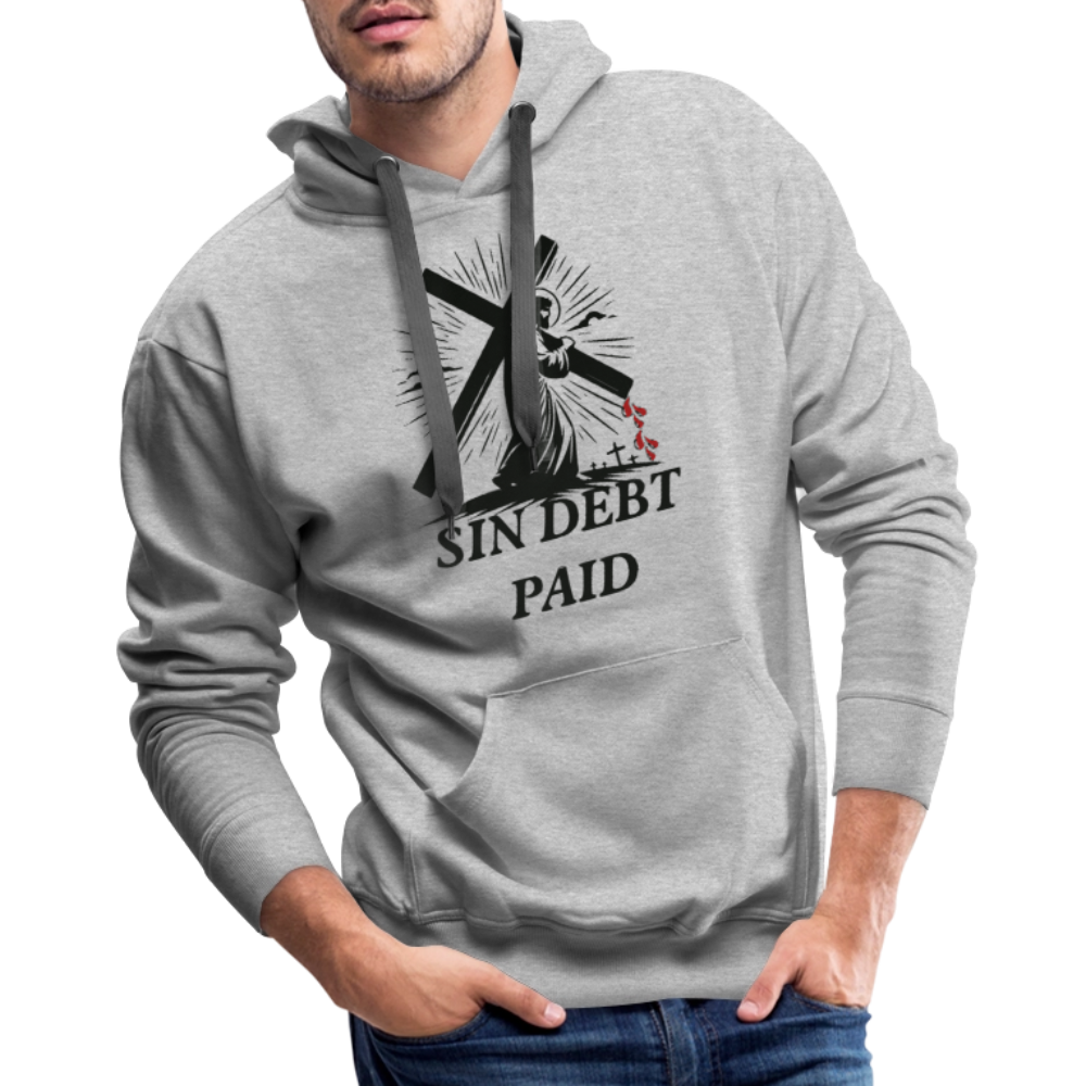 "SIN DEBT PAID" Hoodie - heather grey