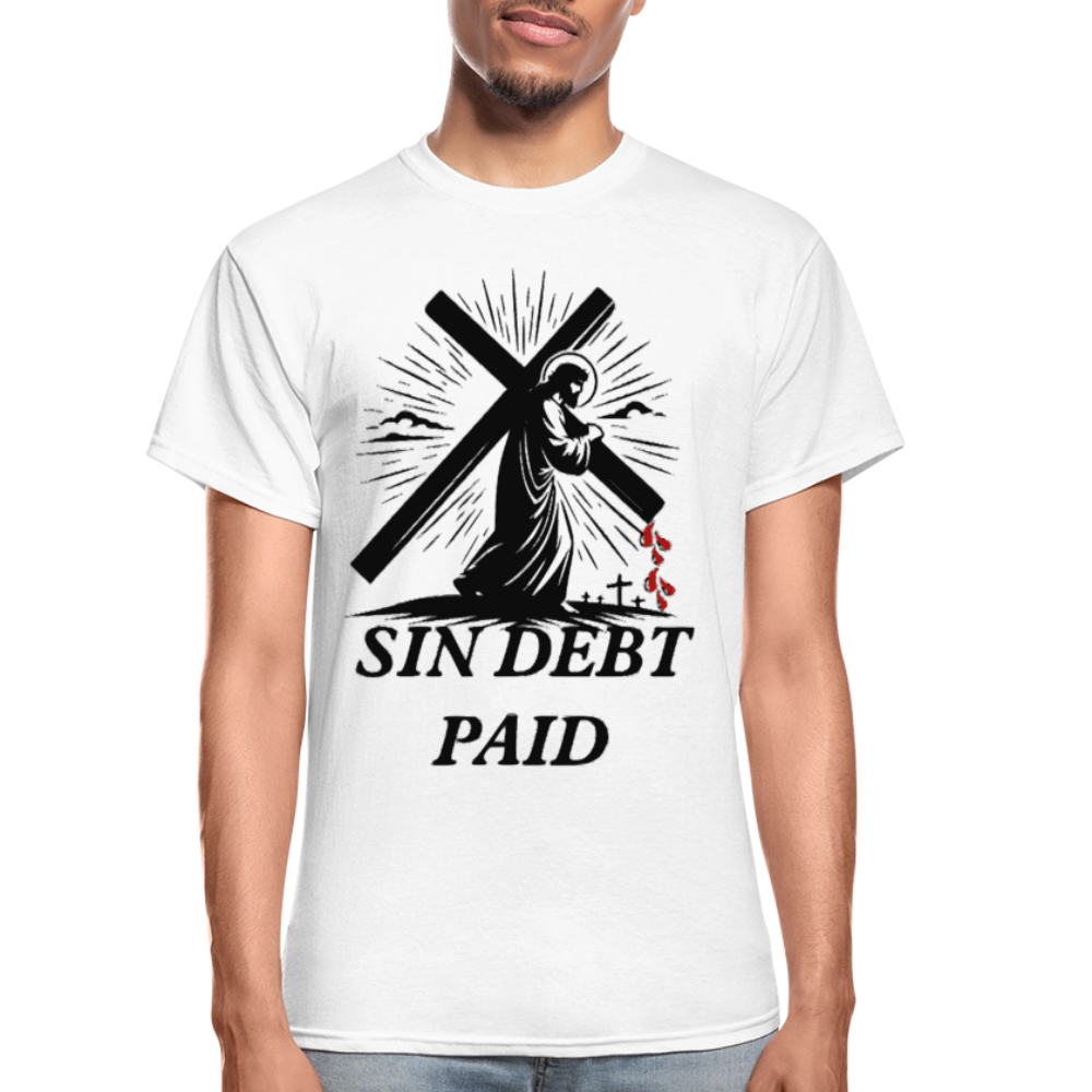 "SIN DEBT PAID" T-Shirt - white