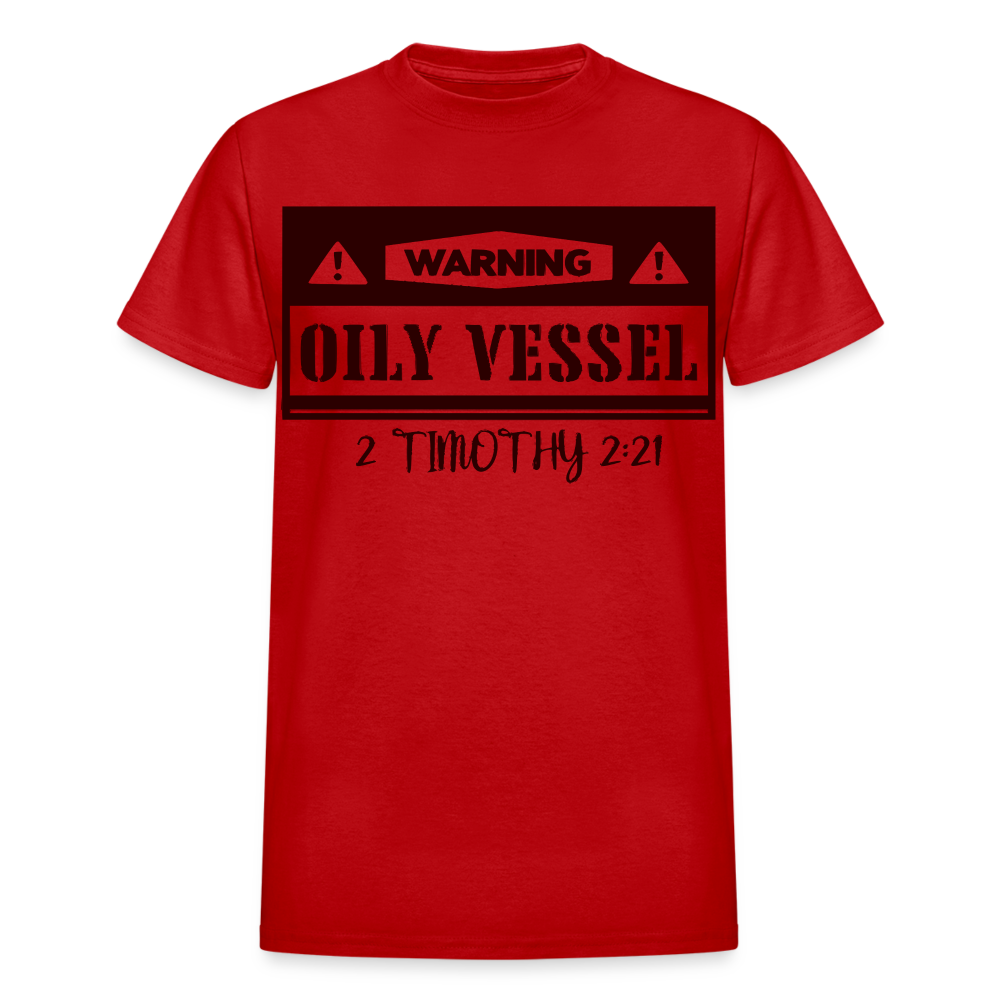 "OILY VESSEL" T-Shirt - red