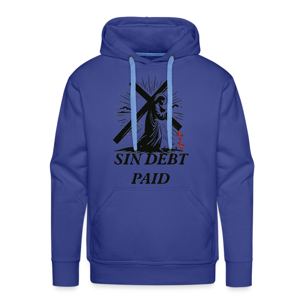 "SIN DEBT PAID" Hoodie - royal blue