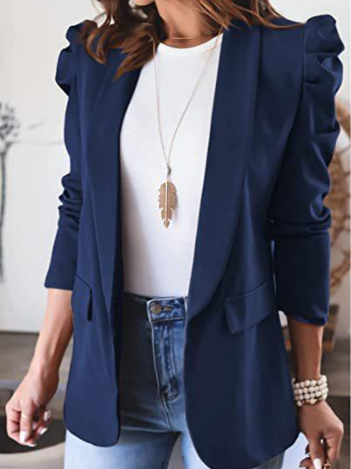 Puff Sleeve Blazer