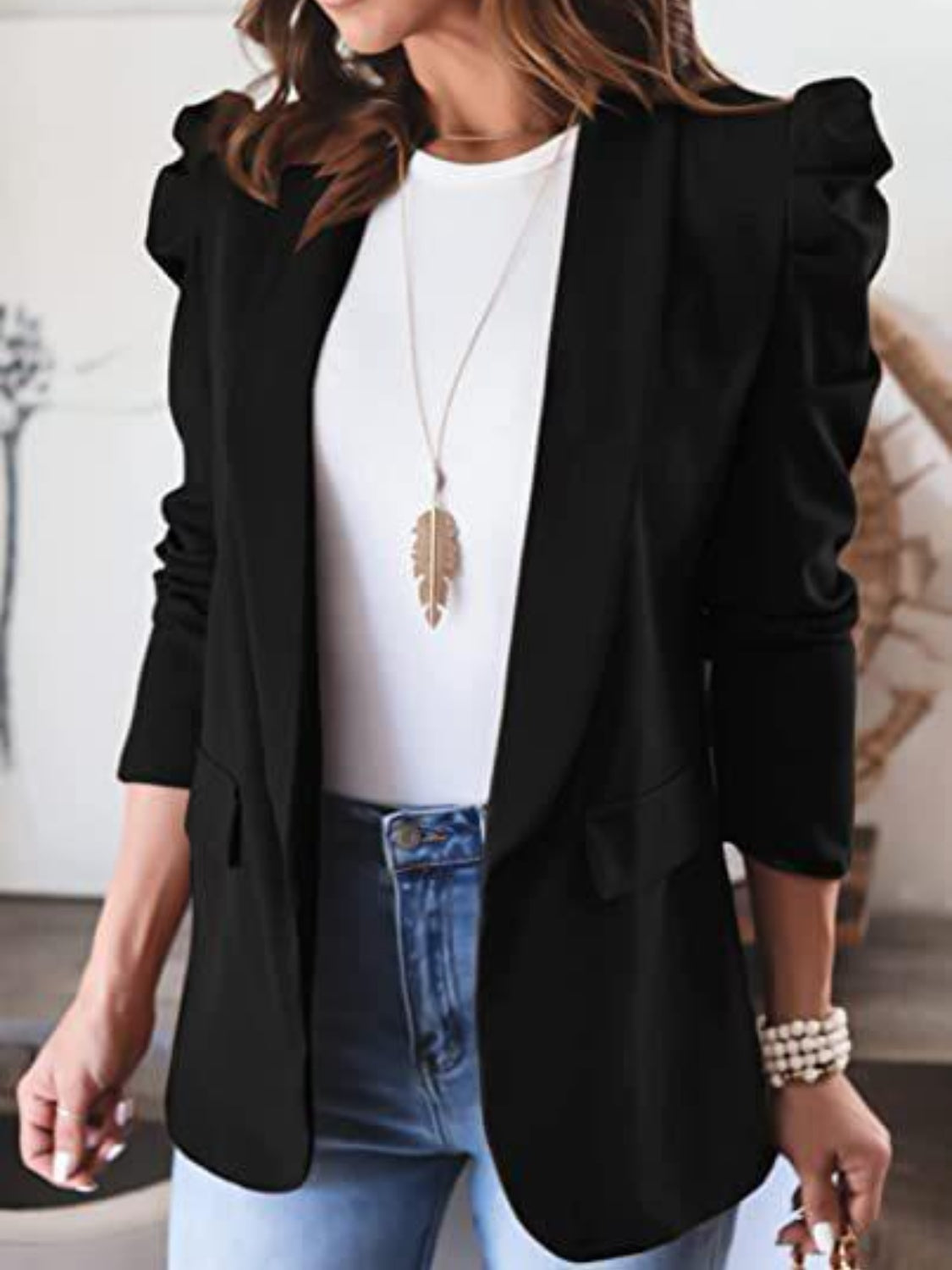 Puff Sleeve Blazer