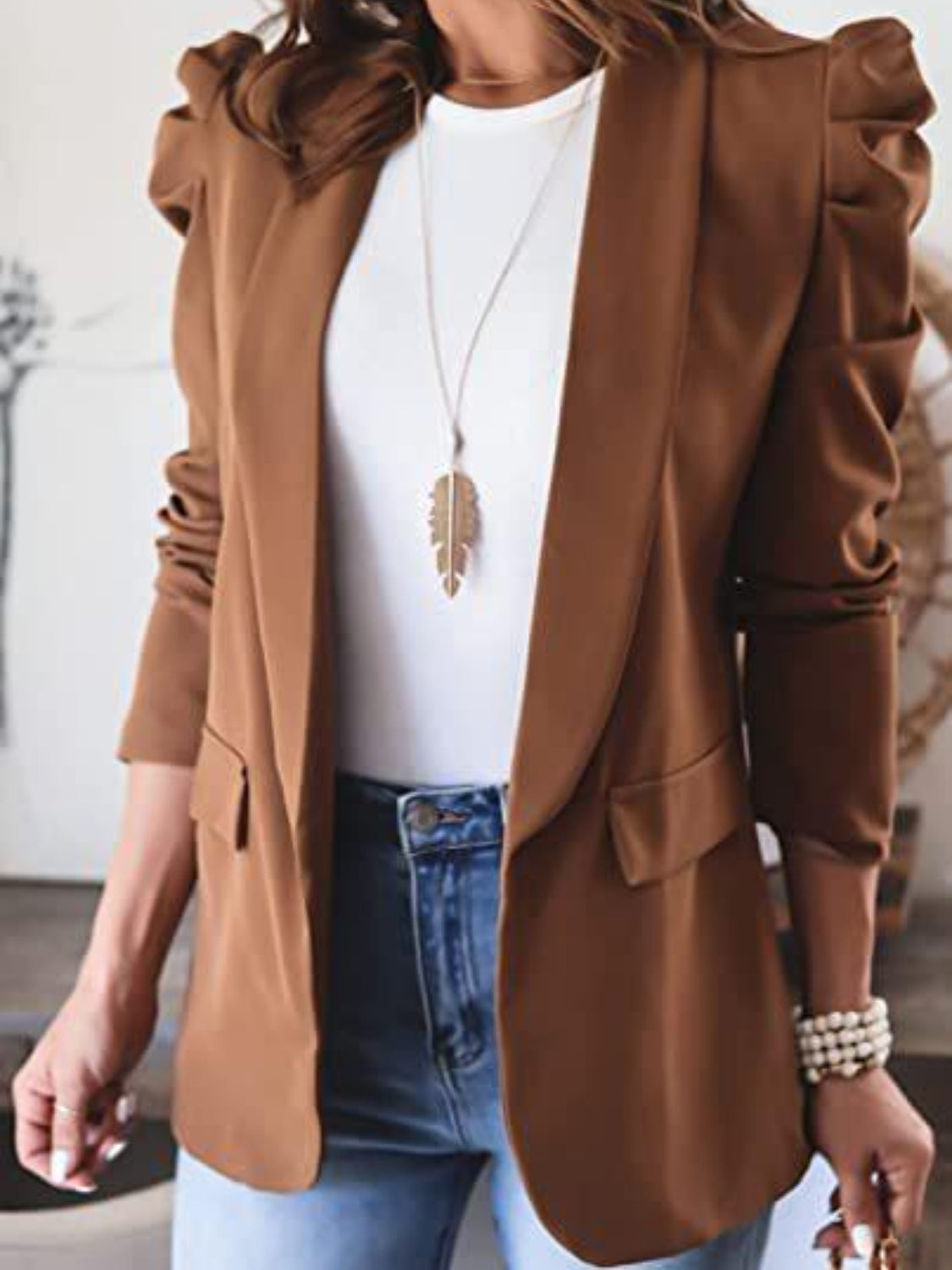 Puff Sleeve Blazer