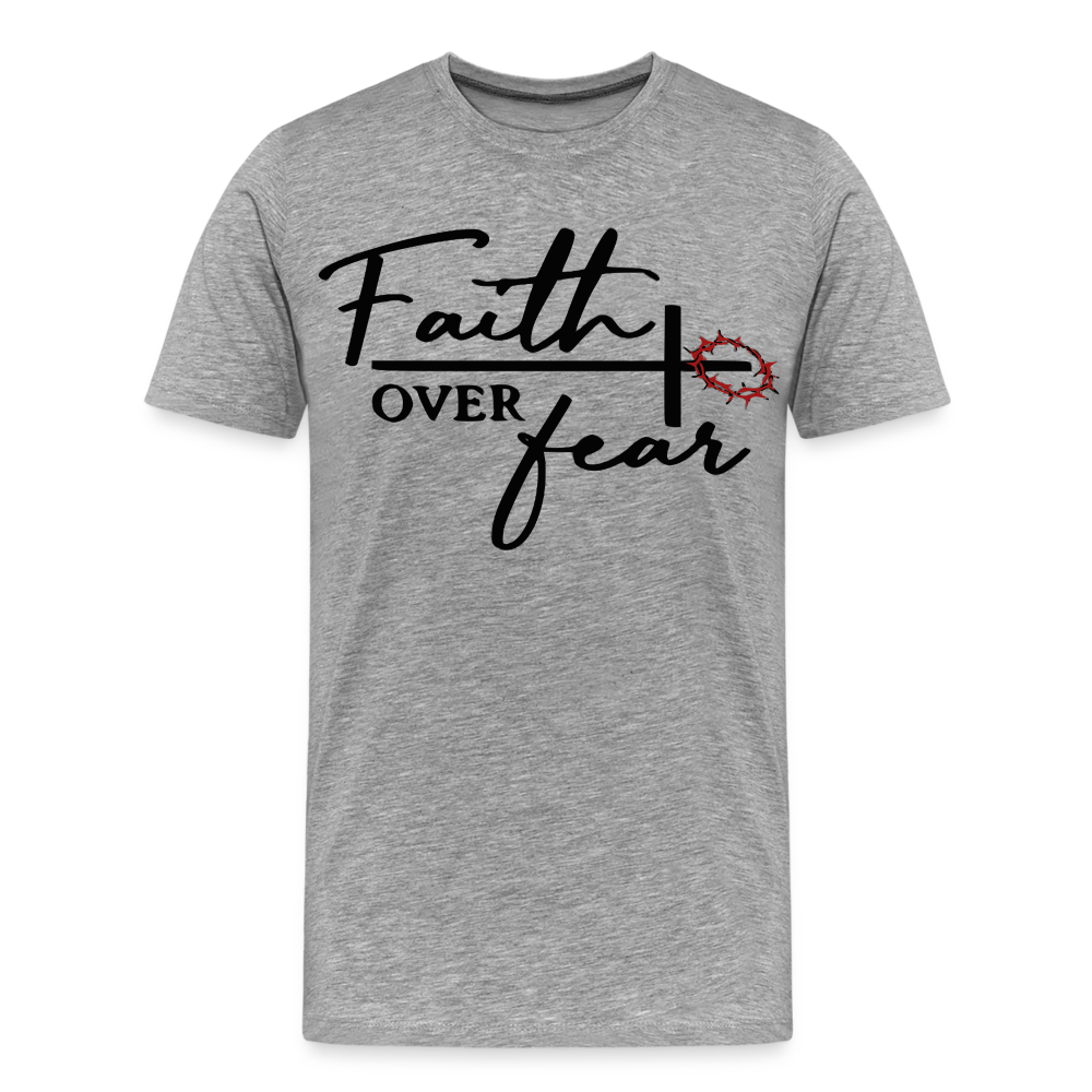 "Faith Over Fear" T-Shirt - heather gray
