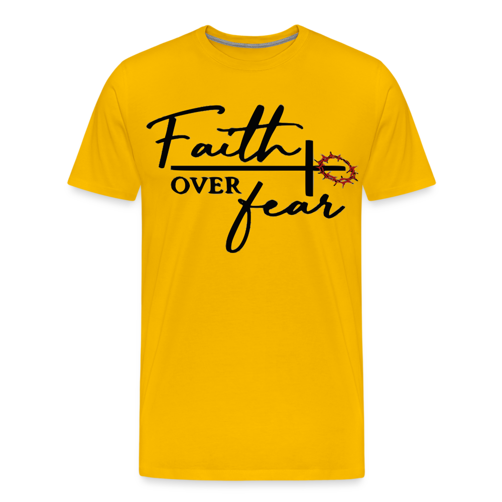 "Faith Over Fear" T-Shirt - sun yellow