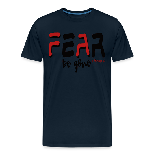 "Fear Be Gone" T-Shirt - deep navy