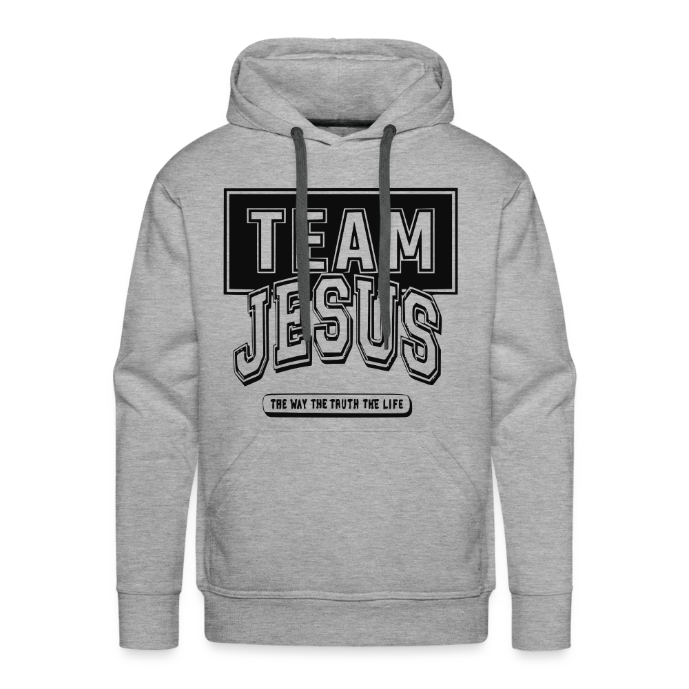 "Team Jesus" Hoodie - heather grey