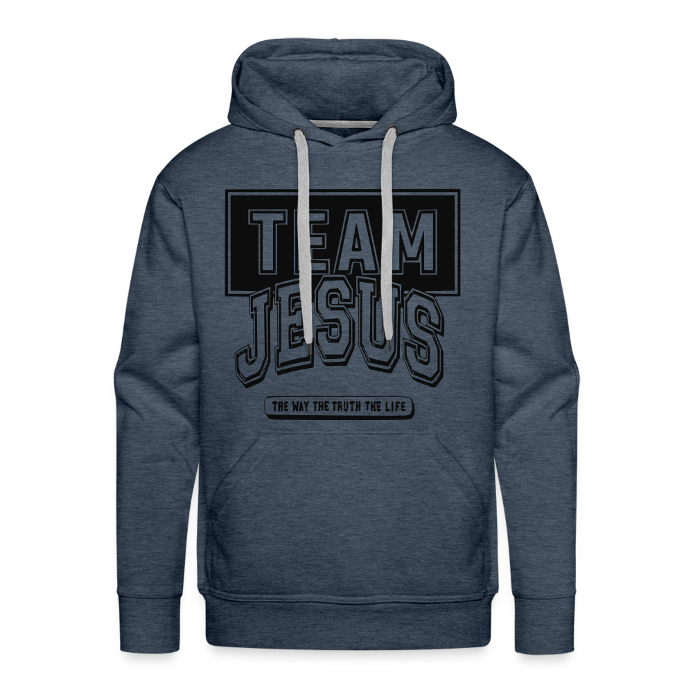 "Team Jesus" Hoodie - heather denim