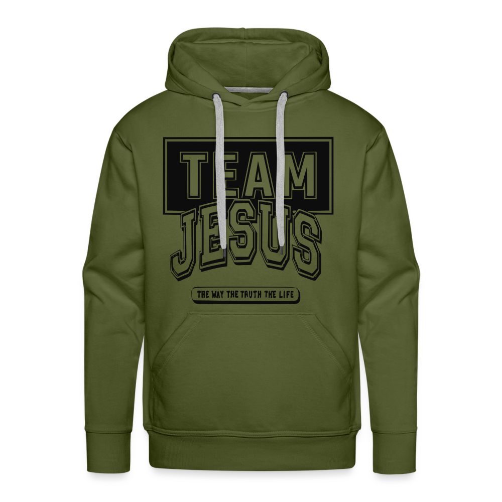 "Team Jesus" Hoodie - olive green