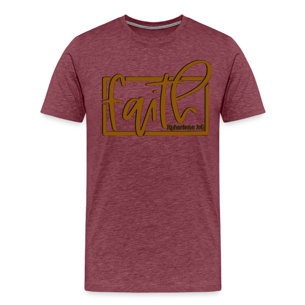 "FAITH" T-Shirt - heather burgundy