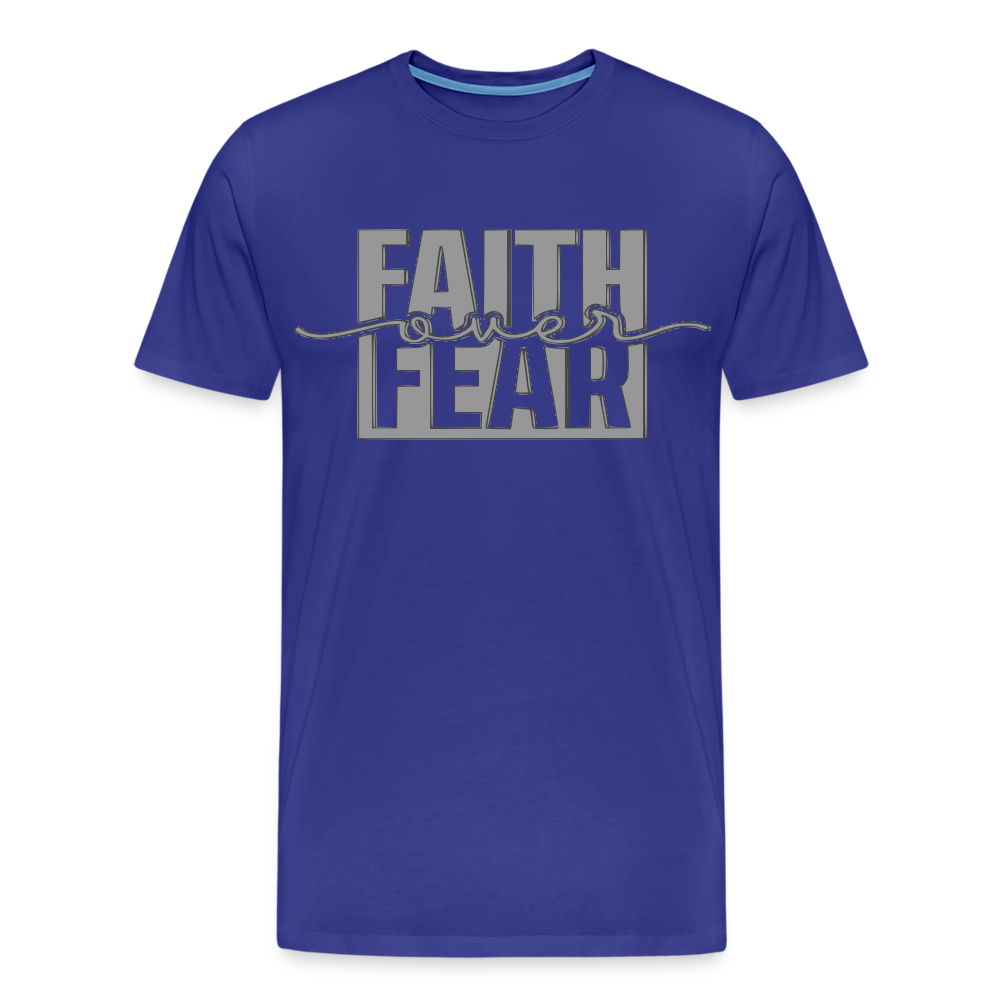 "FAITH OVER FEAR T-Shirt - royal blue