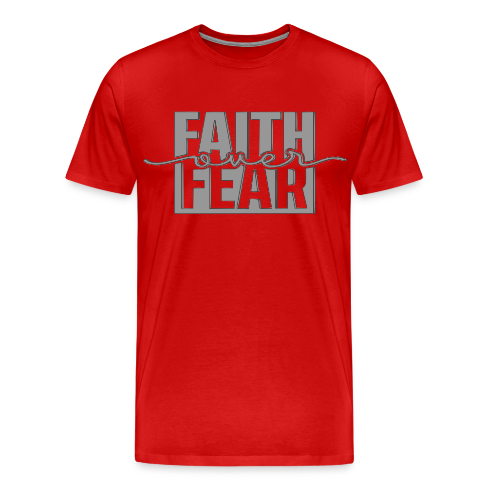 "FAITH OVER FEAR T-Shirt - red