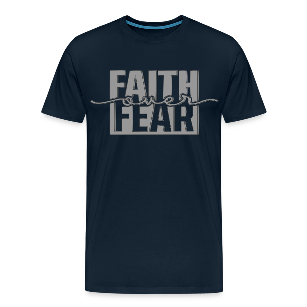 "FAITH OVER FEAR T-Shirt - deep navy