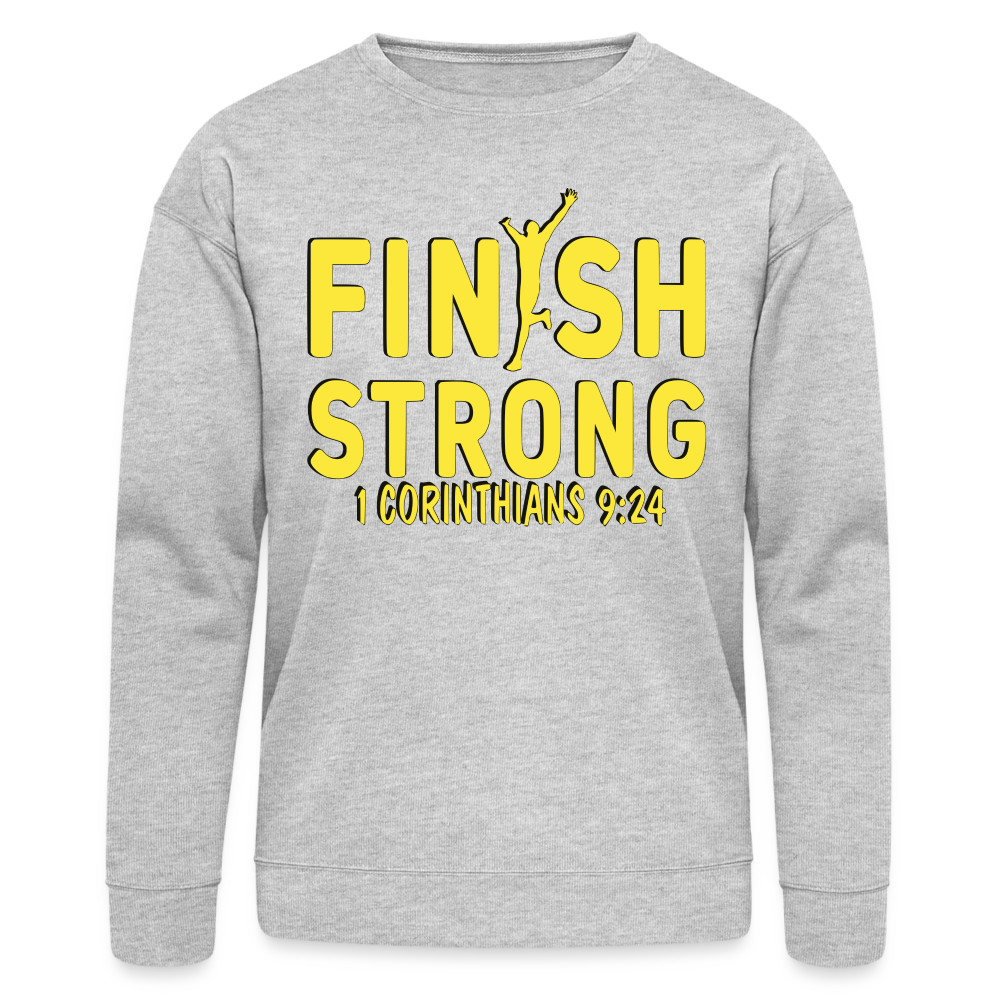 Unisex "FINISH STRONG" Sweatshirt - heather gray