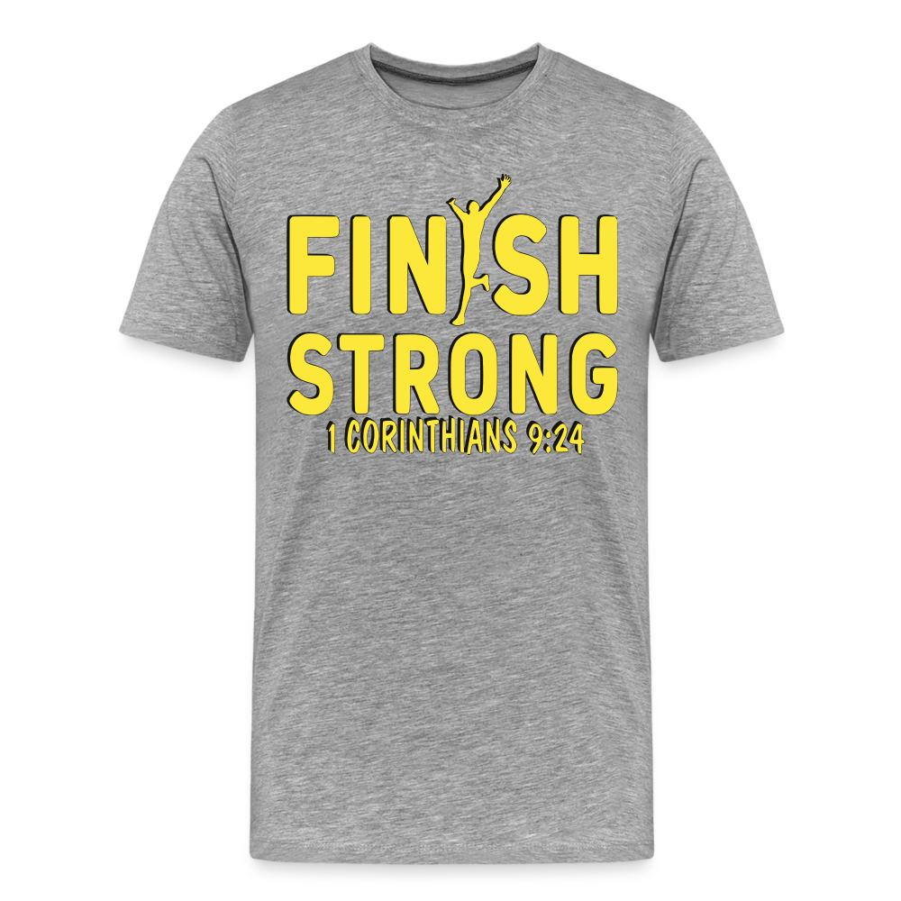 Men's "FINISH STRONG" T-Shirt - heather gray