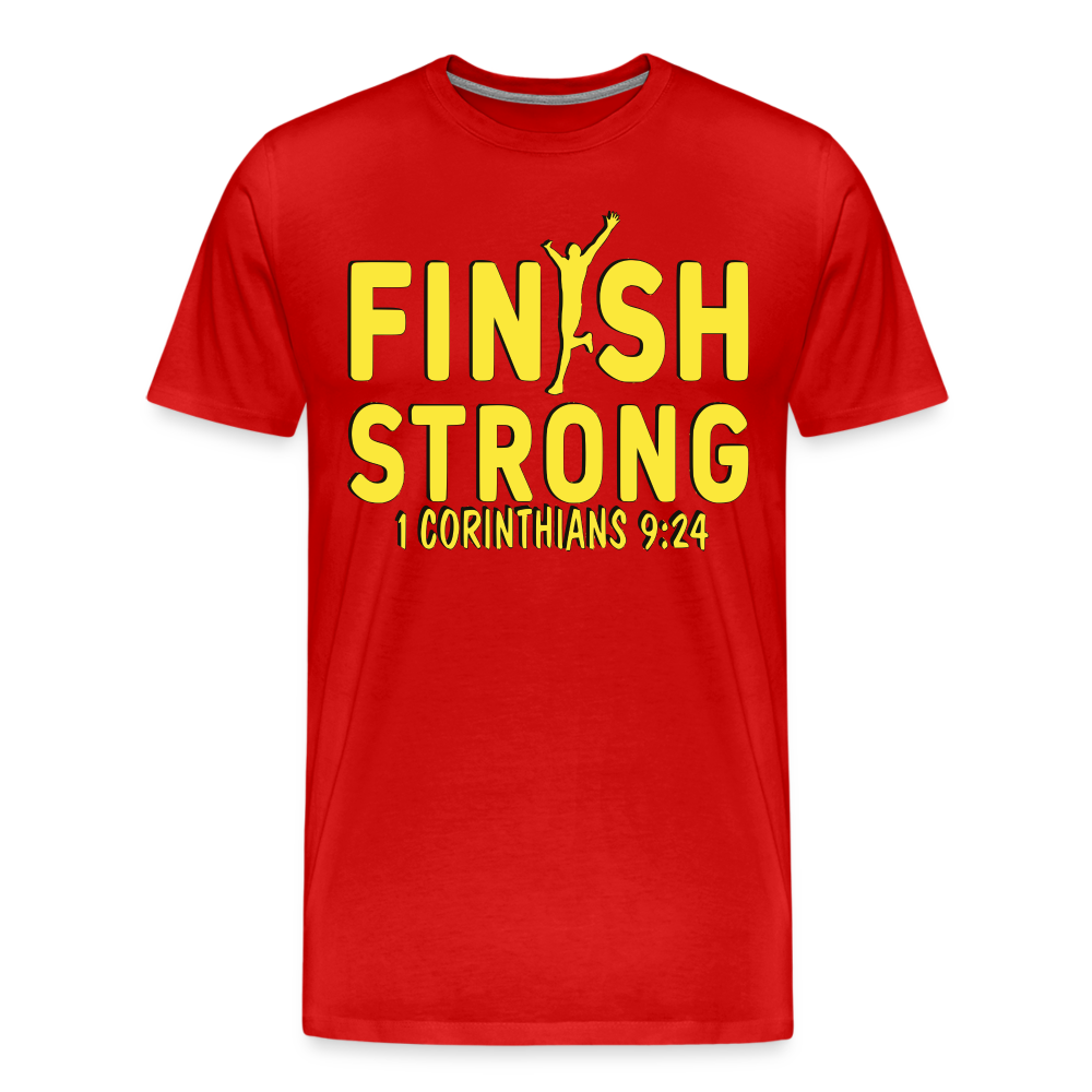 Men's "FINISH STRONG" T-Shirt - red