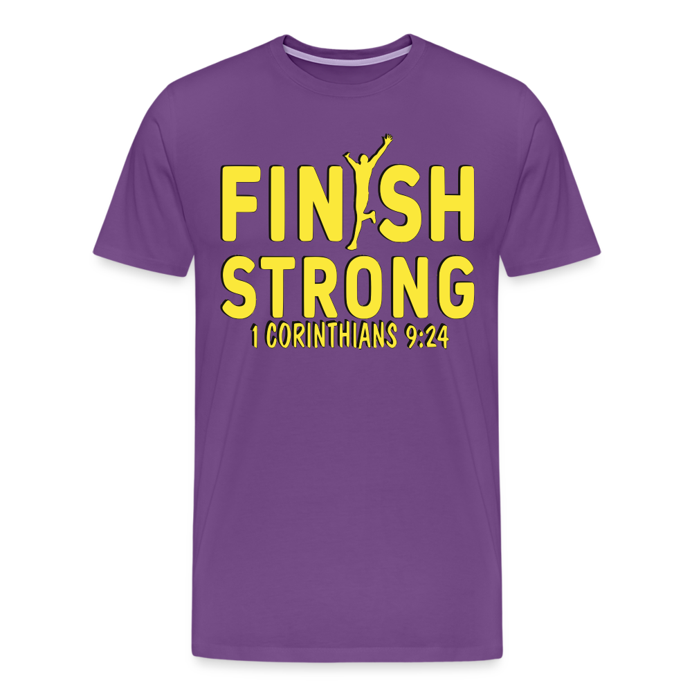 Men's "FINISH STRONG" T-Shirt - purple
