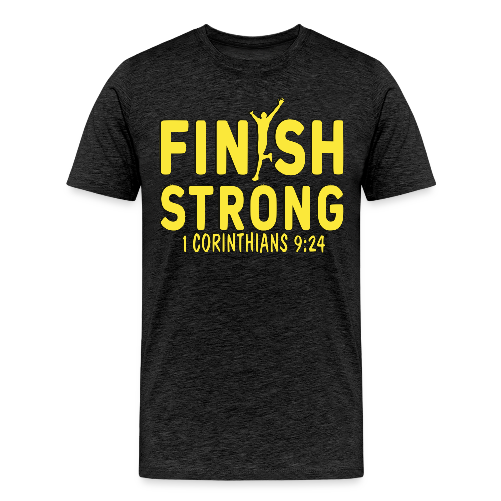 Men's "FINISH STRONG" T-Shirt - charcoal grey