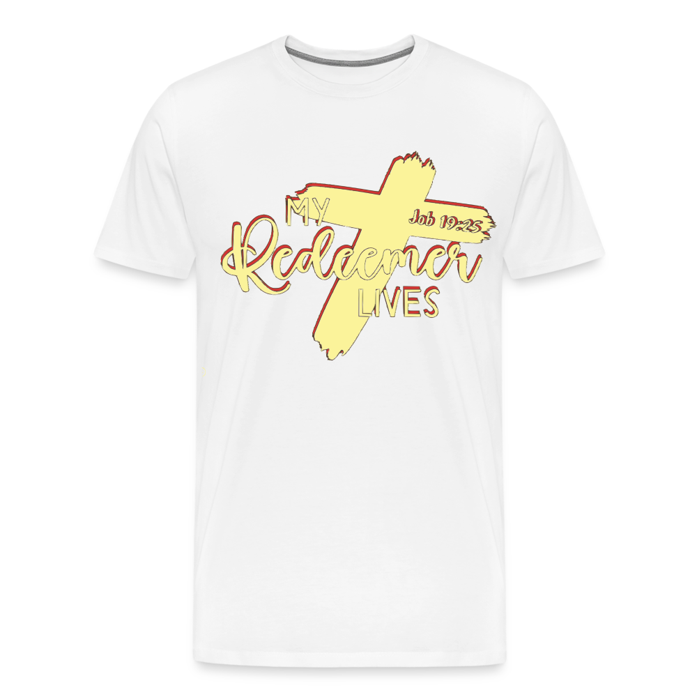 "My Redeemer Lives" T-Shirt - white