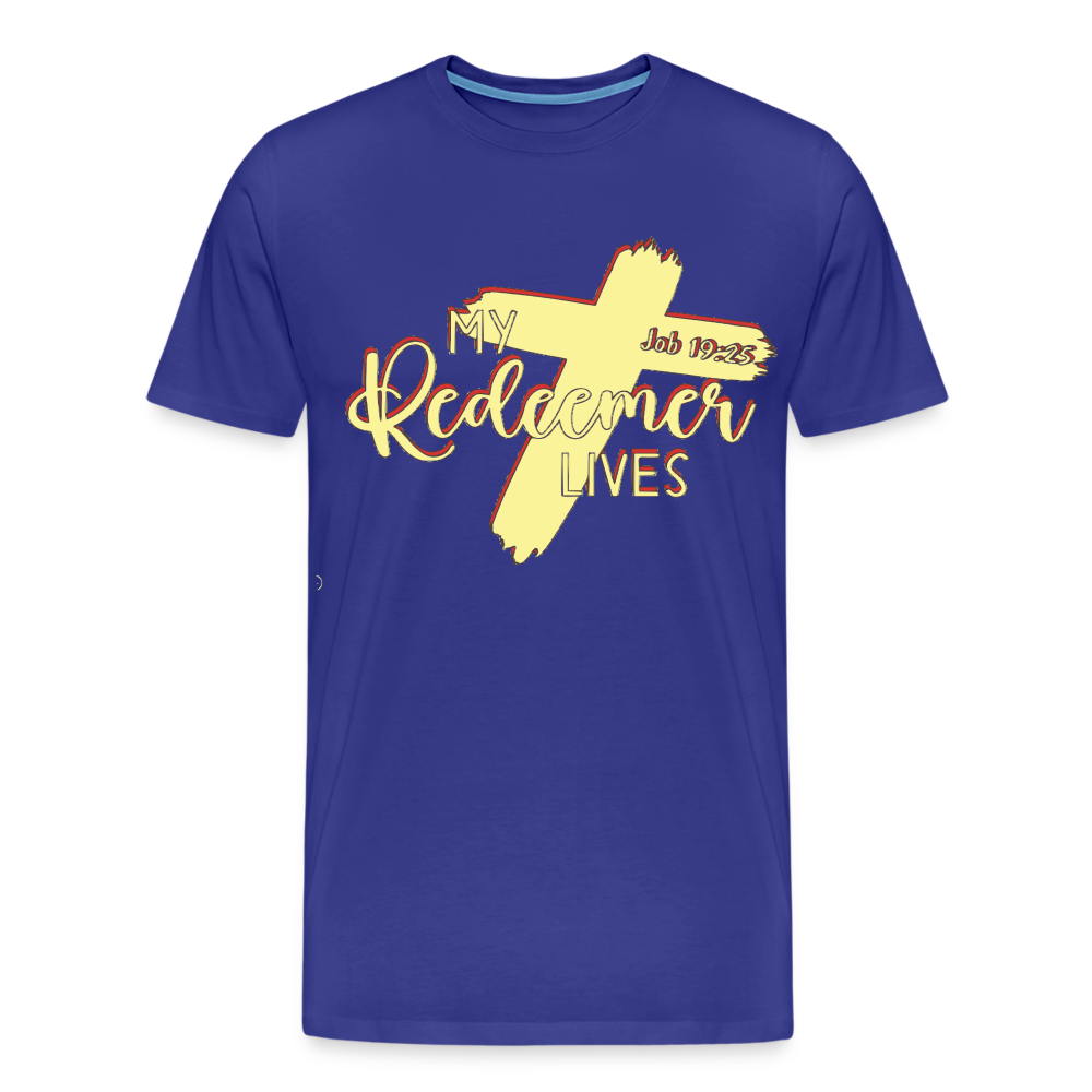 "My Redeemer Lives" T-Shirt - royal blue