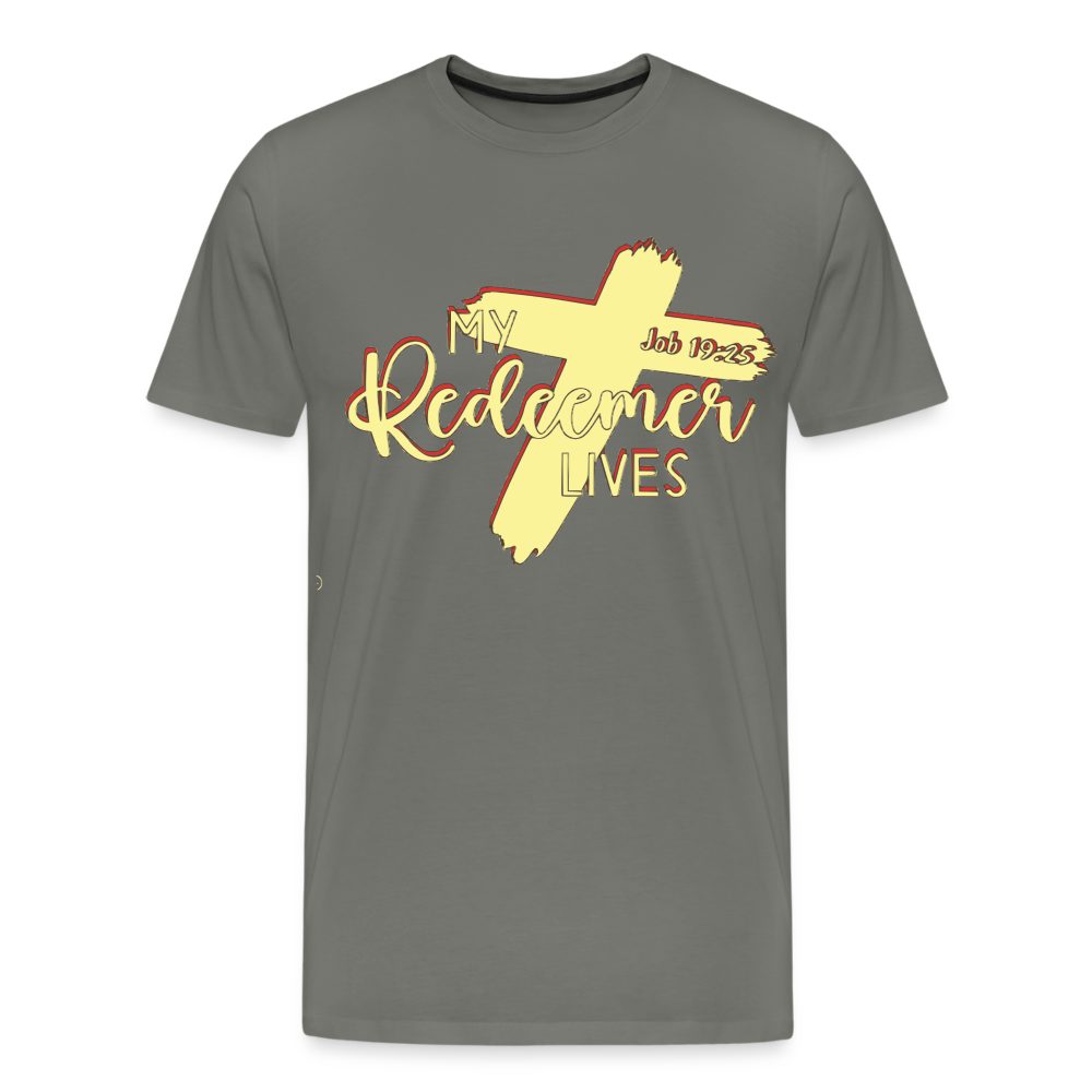 "My Redeemer Lives" T-Shirt - asphalt gray