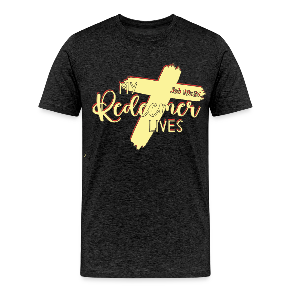 "My Redeemer Lives" T-Shirt - charcoal grey