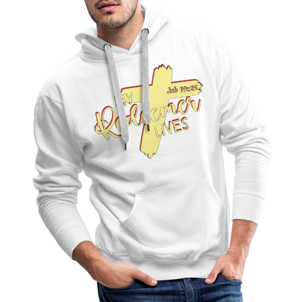 "My Redeemer Lives" Hoodie - white