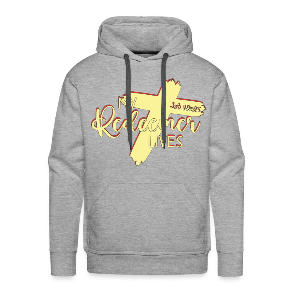 "My Redeemer Lives" Hoodie - heather grey