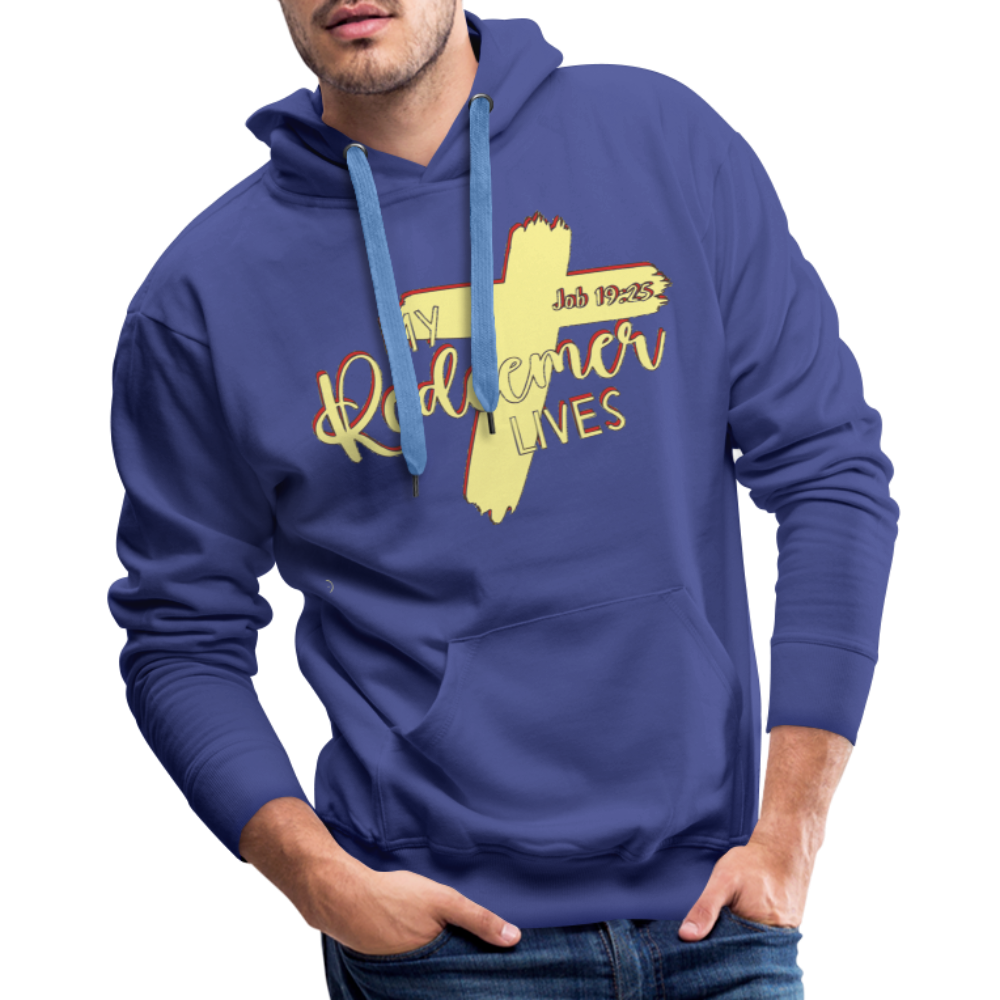 "My Redeemer Lives" Hoodie - royal blue