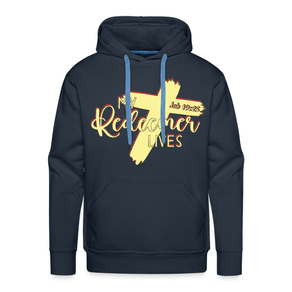 "My Redeemer Lives" Hoodie - navy