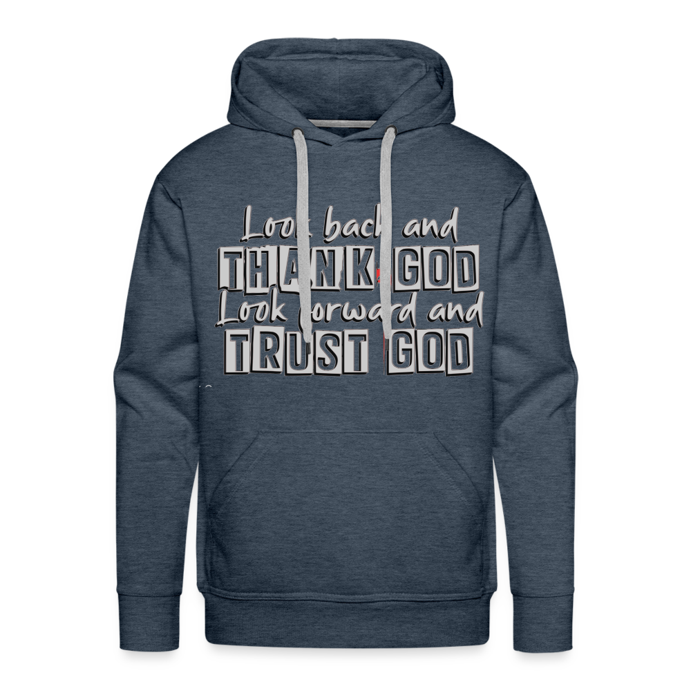"Trust God" Hoodie - heather denim