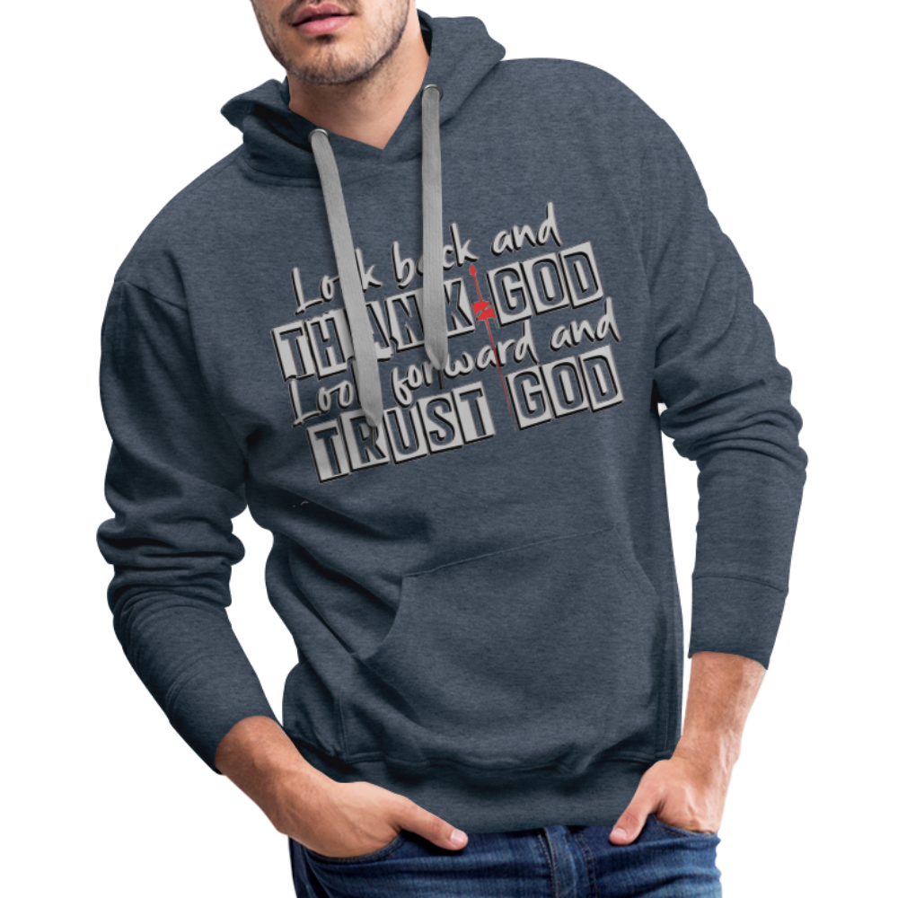 "Trust God" Hoodie - heather denim