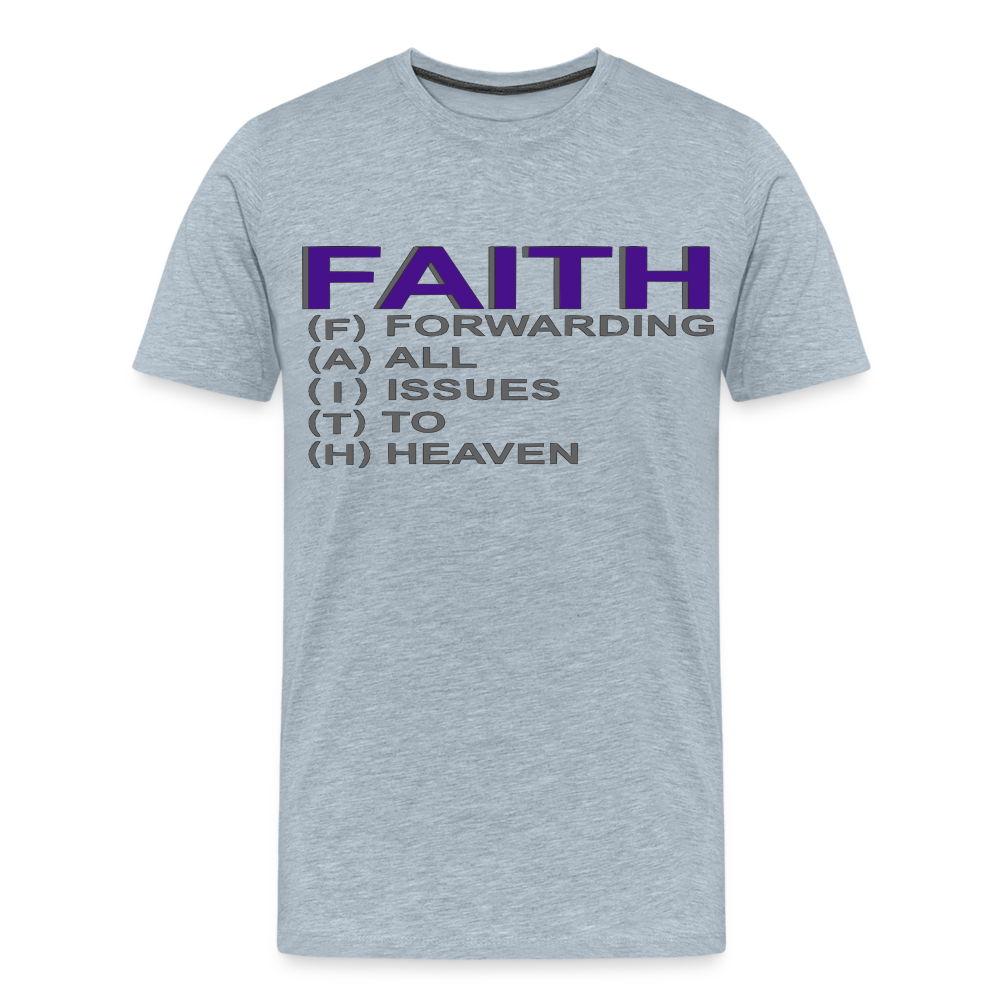 "Faith" T-Shirt - heather ice blue