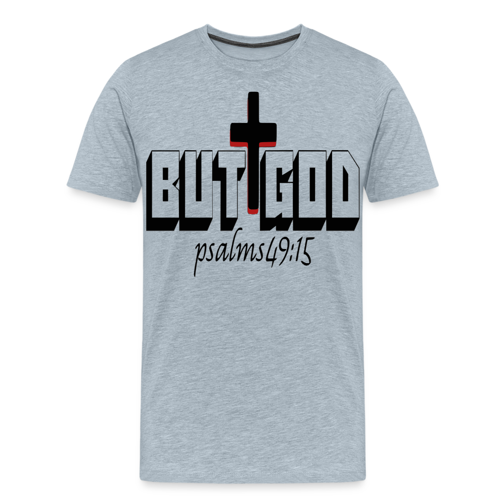 "But God" T-Shirt - heather ice blue