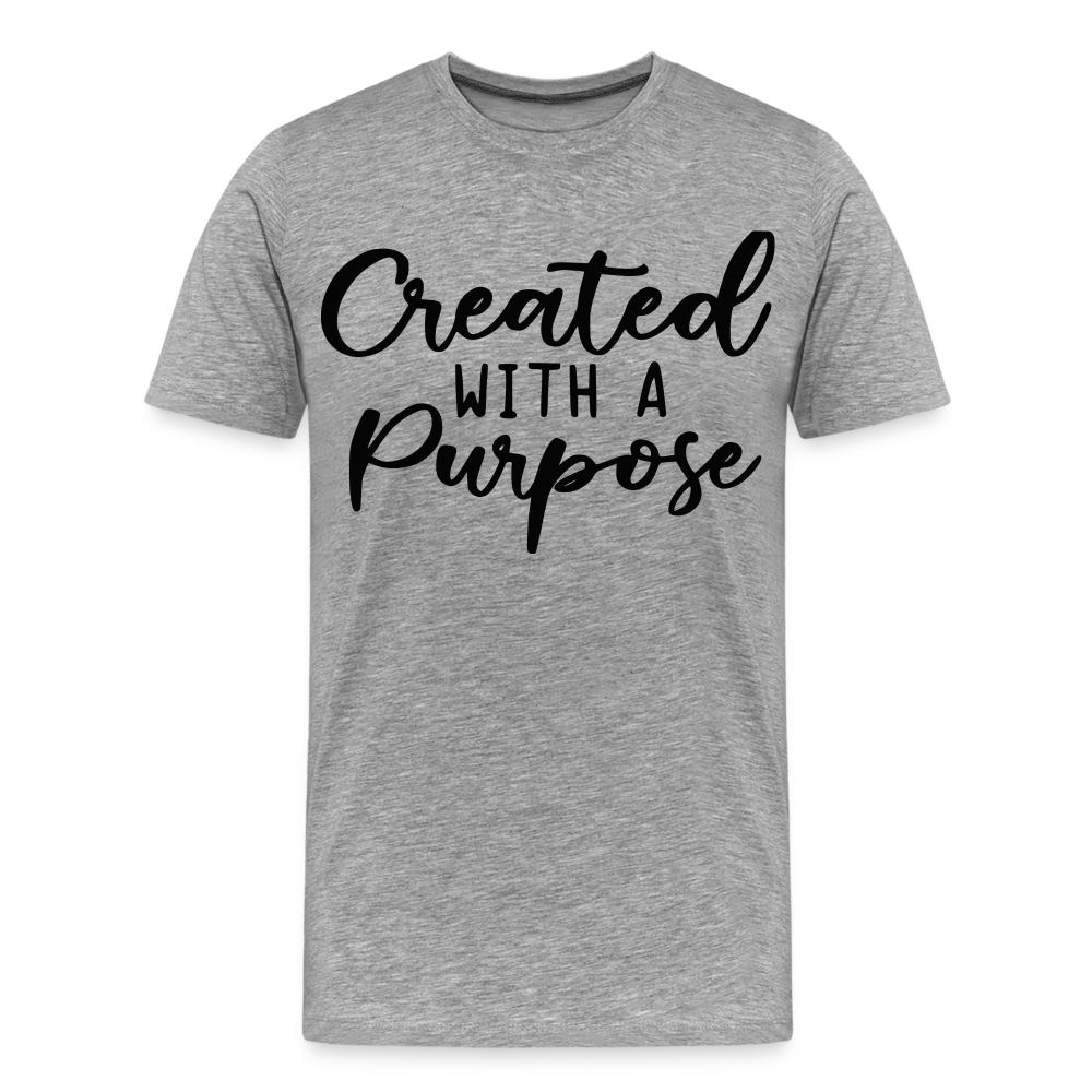 "Created With A Purpose" T-Shirt - heather gray