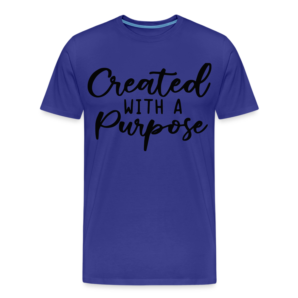 "Created With A Purpose" T-Shirt - royal blue