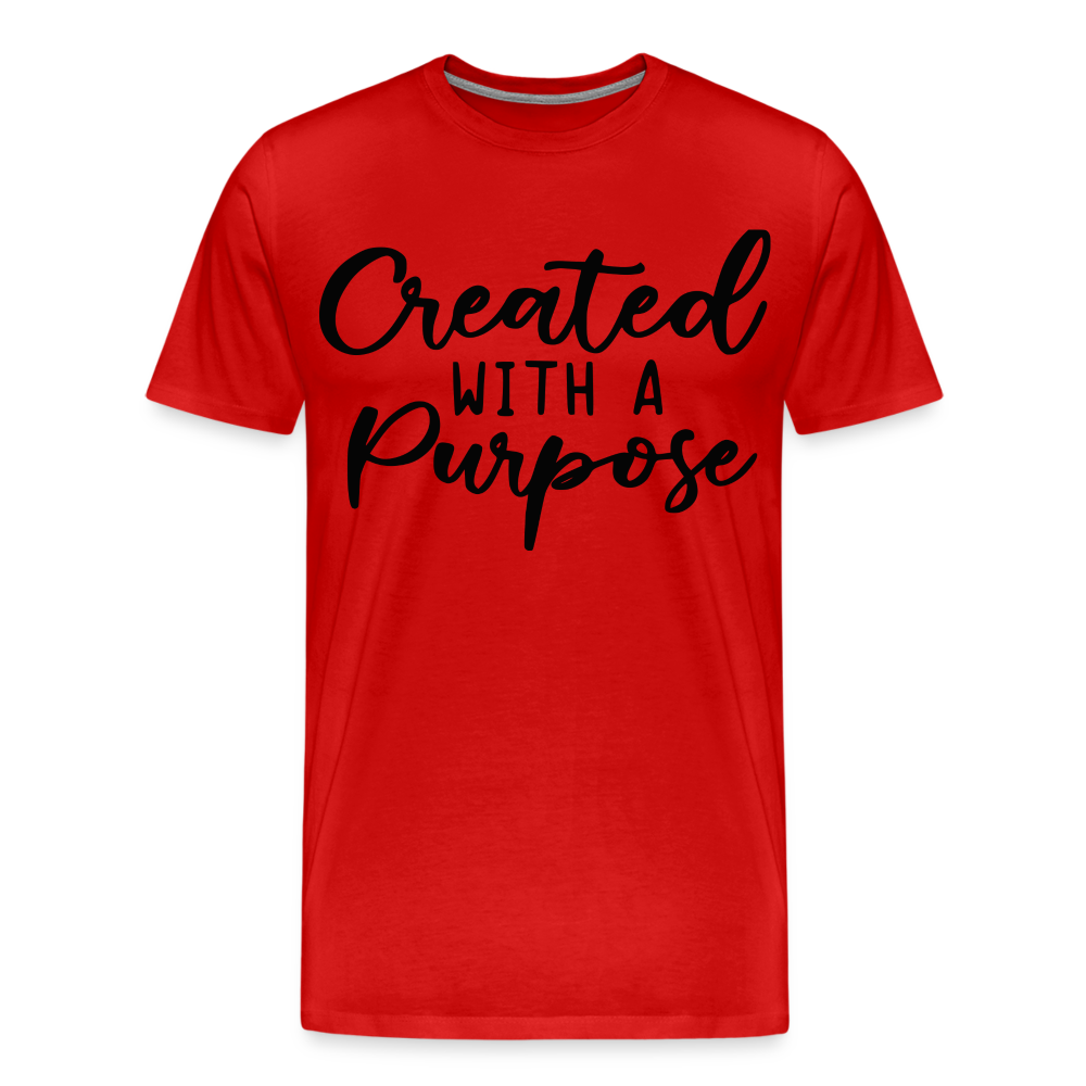 "Created With A Purpose" T-Shirt - red
