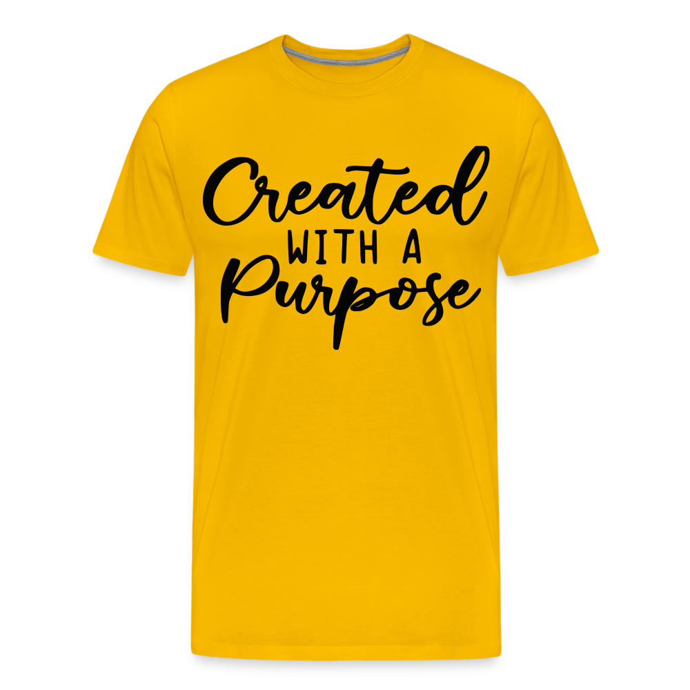 "Created With A Purpose" T-Shirt - sun yellow
