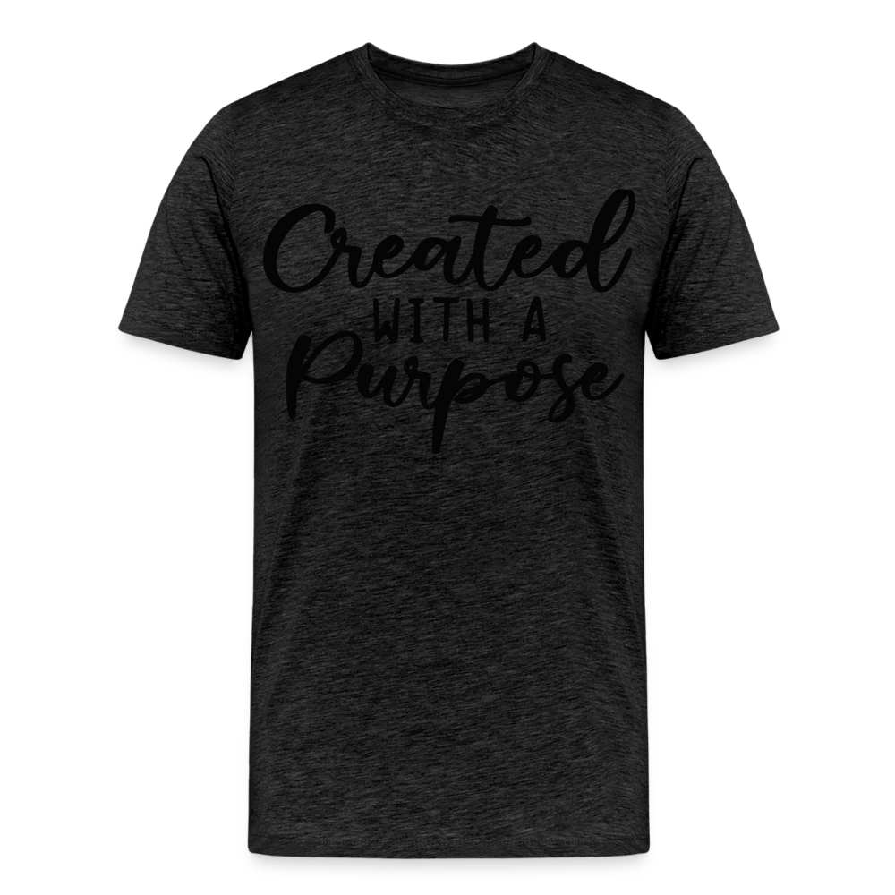 "Created With A Purpose" T-Shirt - charcoal grey