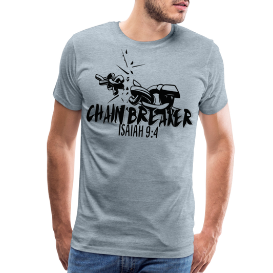 "CHAIN BREAKER" T-Shirt - heather ice blue