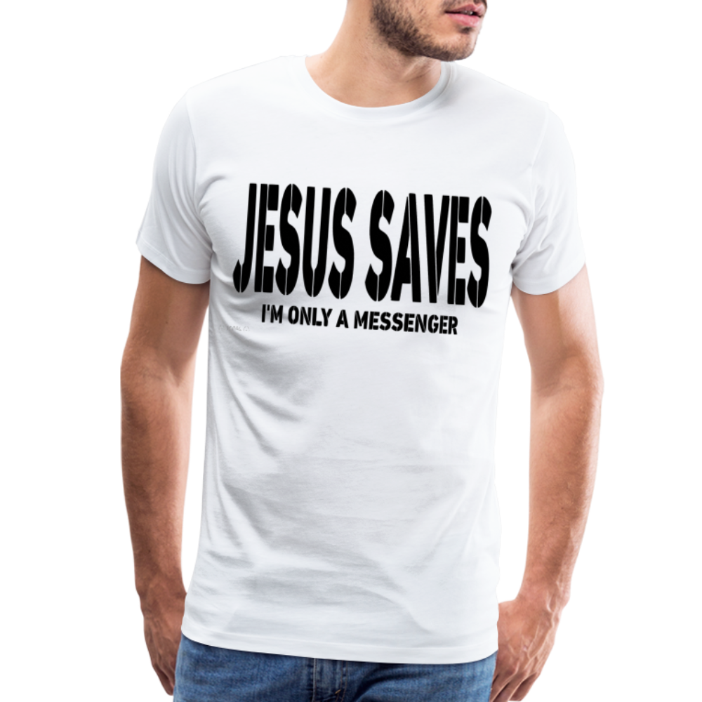 "Jesus Saves" T-Shirt - white