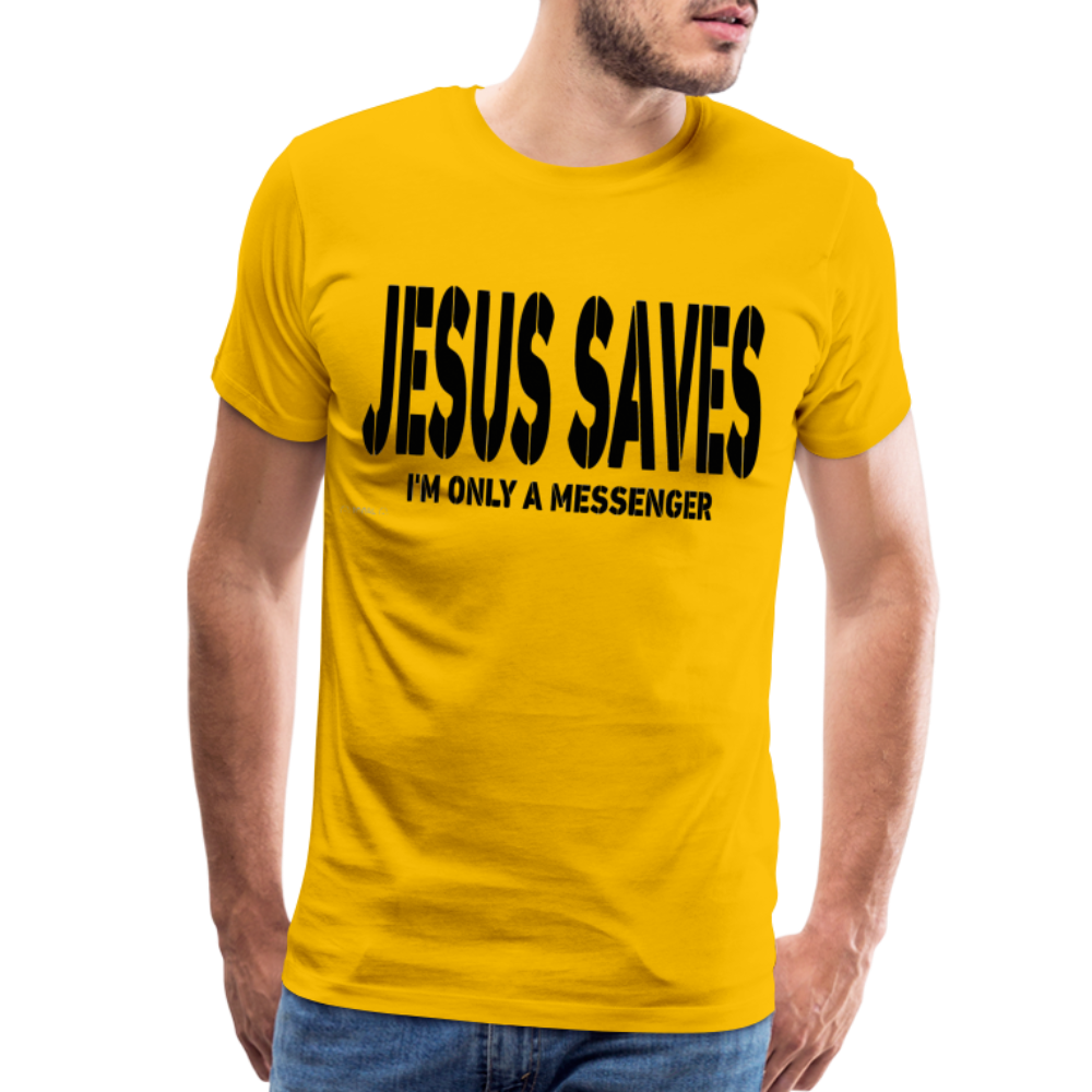 "Jesus Saves" T-Shirt - sun yellow