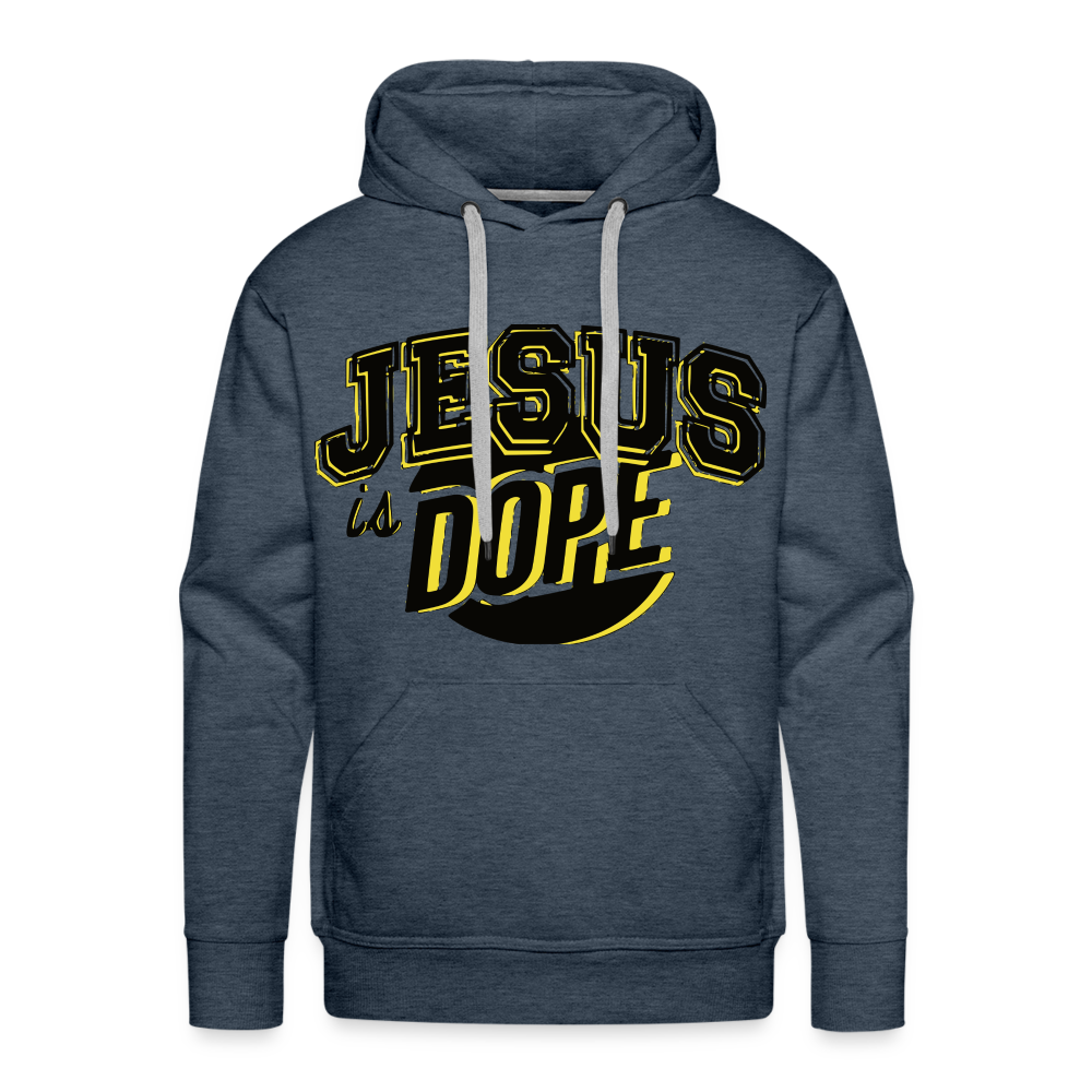 "Jesus Is Dope"  Hoodie - heather denim