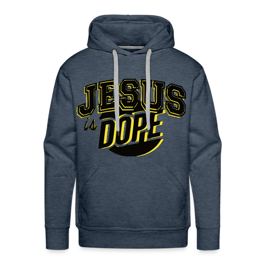 "Jesus Is Dope"  Hoodie - heather denim