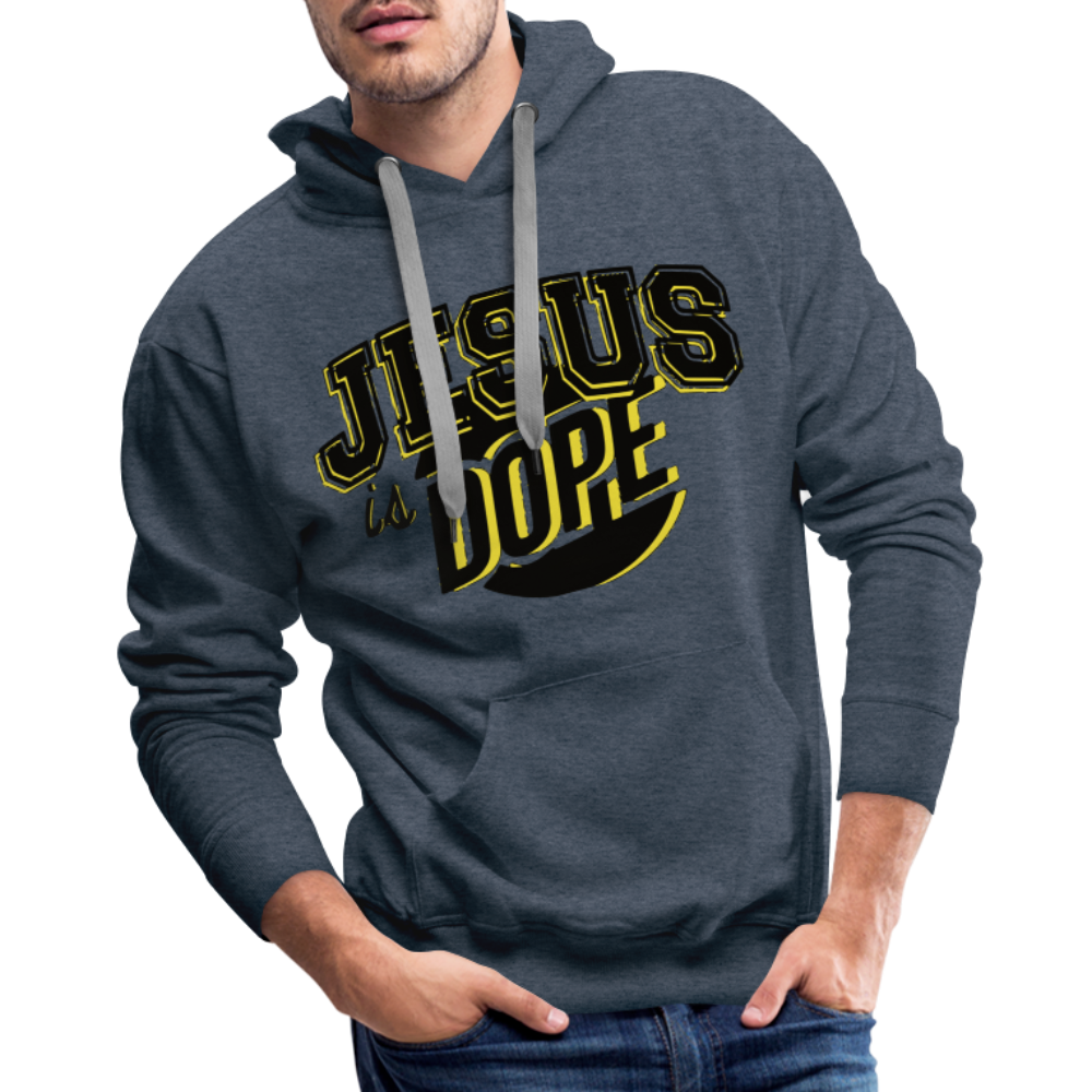 "Jesus Is Dope"  Hoodie - heather denim